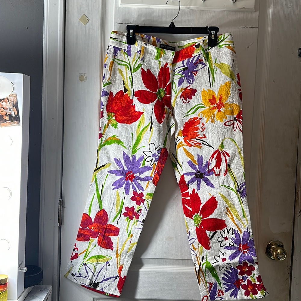 DOLCE & GABBANA FLOWER PRINT PANT